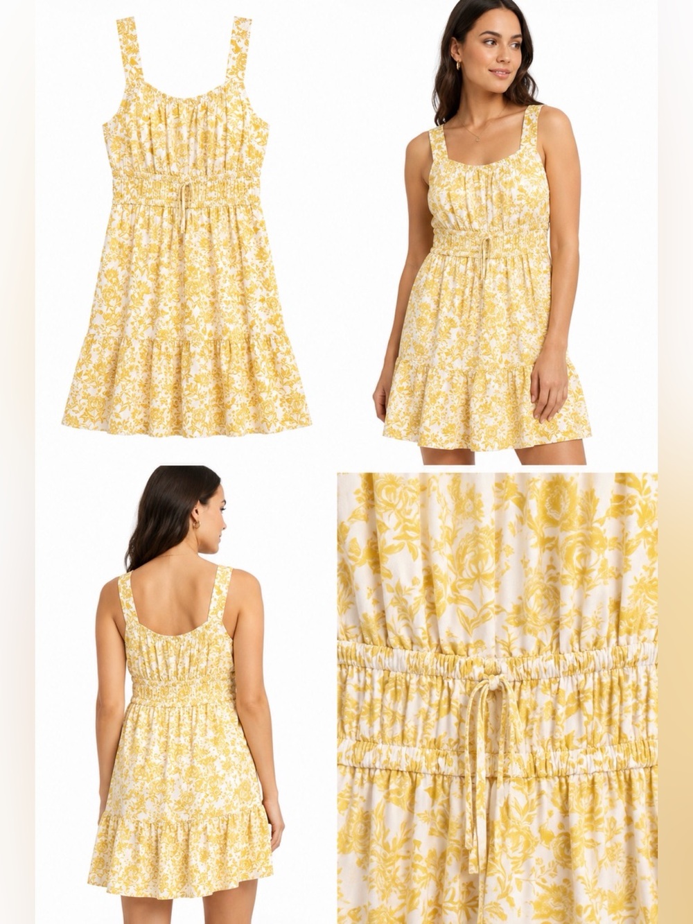 a.n.a Yellow floral sundress